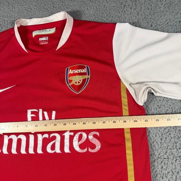 Nike Arsenal Home Shirt Size Medium Fly Emirates Home Soccer Jersey - Picture 7 of 11